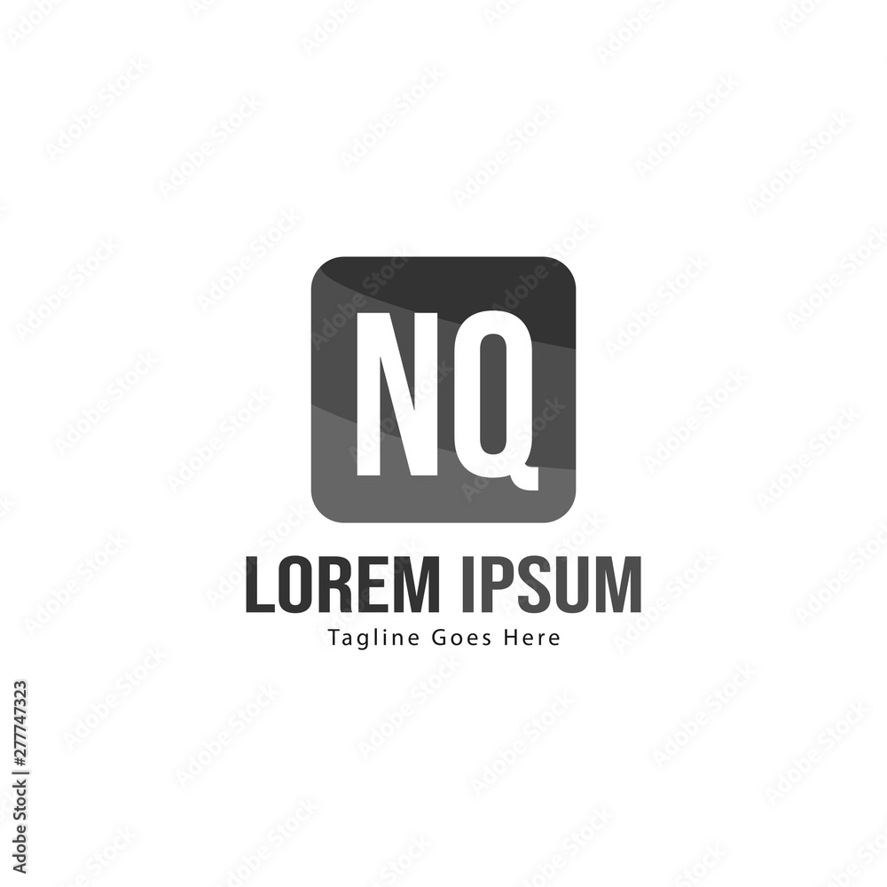 Initial NQ logo template with modern frame. Minimalist NQ letter logo vector illustration Initial NQ logo template with modern frame. Minimalist NQ letter logo vector illustration