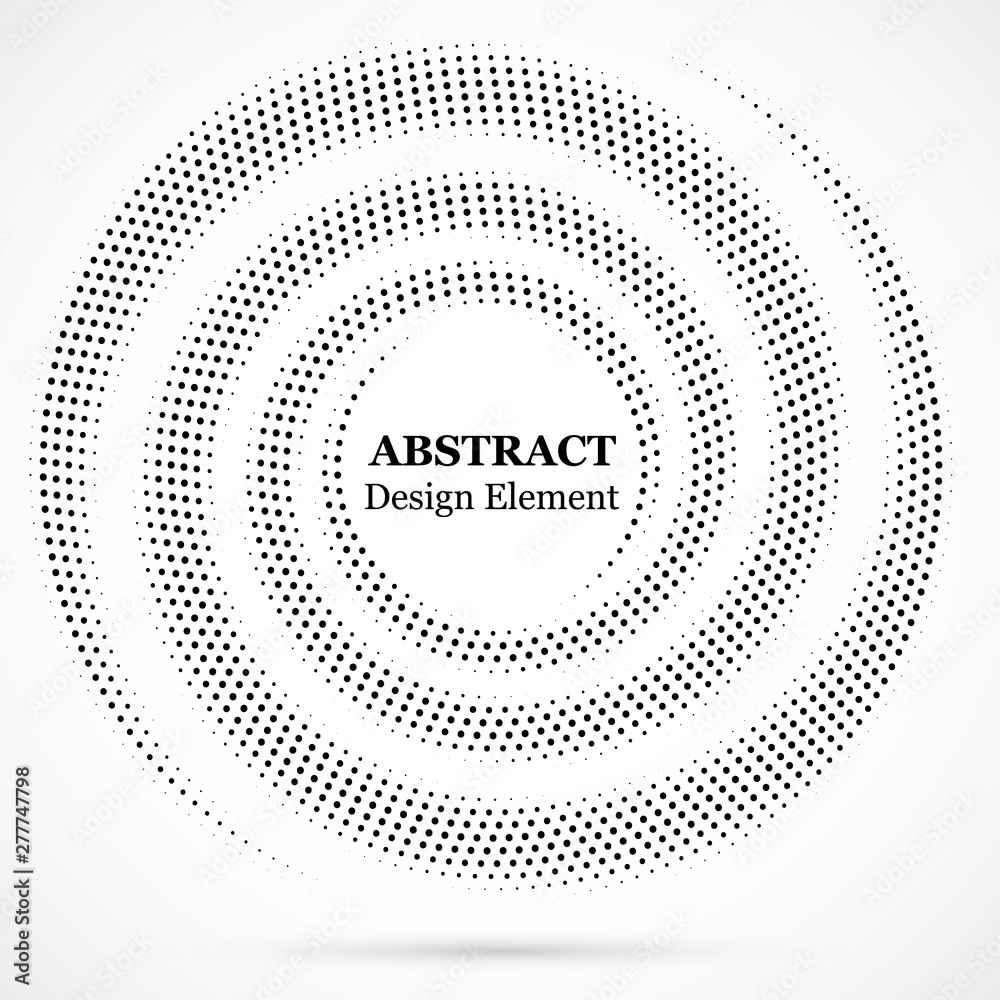 Black abstract vector circle frame halftone dots design element.Halftone effect vector pattern for your design. Circle dots isolated on the white background for advertisement. Black abstract vector circle frame halftone dots design element.Halftone effect vector pattern for your design. Circle dots isolated on the white background for advertisement.