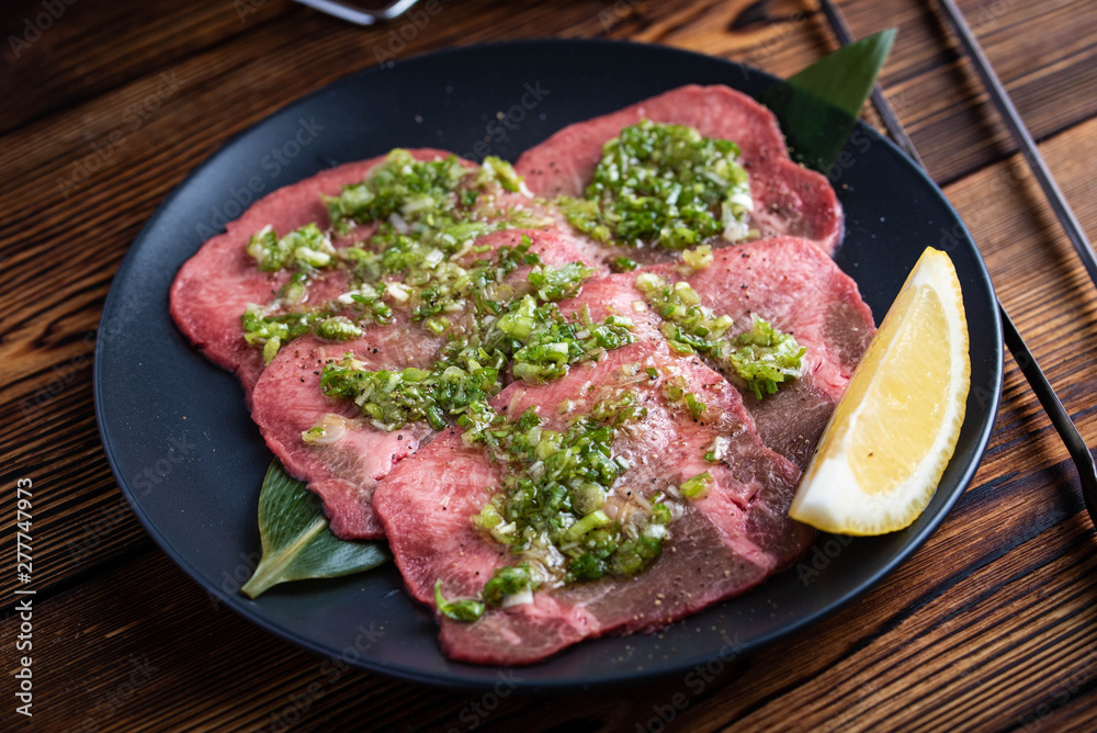 beef tongue with green onion sauce for japanese barbecue beef tongue with green onion sauce for japanese barbecue