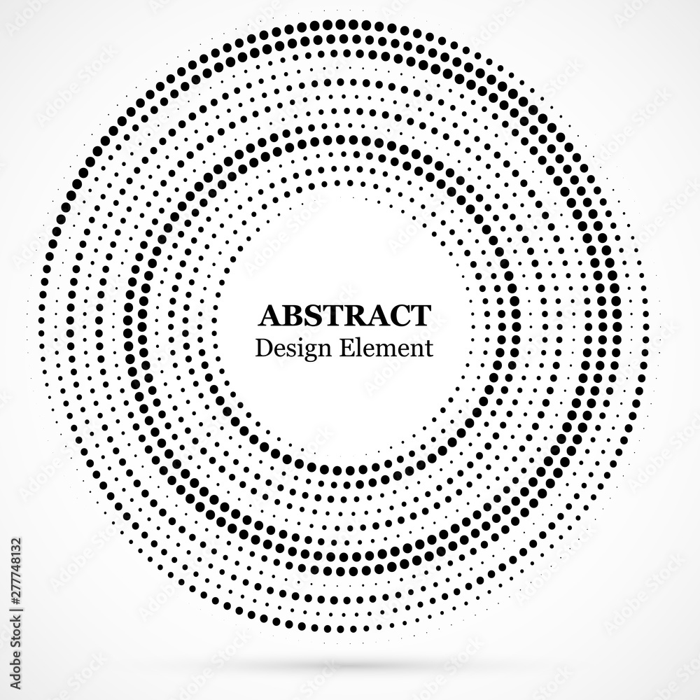 Black abstract vector circle frame halftone dots design element.Halftone effect vector pattern for your design. Circle dots isolated on the white background for advertisement. Black abstract vector circle frame halftone dots design element.Halftone effect vector pattern for your design. Circle dots isolated on the white background for advertisement.