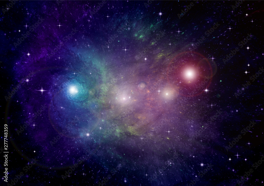 galaxy in a free space. 3D rendering galaxy in a free space. 3D rendering