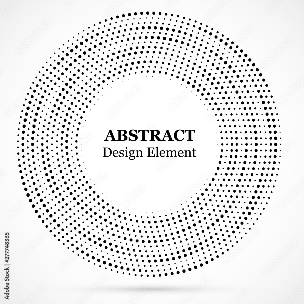 Black abstract vector circle frame halftone dots design element.Halftone effect vector pattern for your design. Circle dots isolated on the white background for advertisement. Black abstract vector circle frame halftone dots design element.Halftone effect vector pattern for your design. Circle dots isolated on the white background for advertisement.