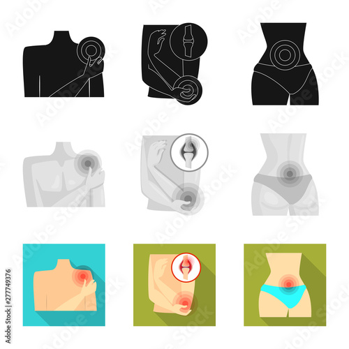 Isolated object of hospital and rendering sign. Collection of hospital and help vector icon for stock.