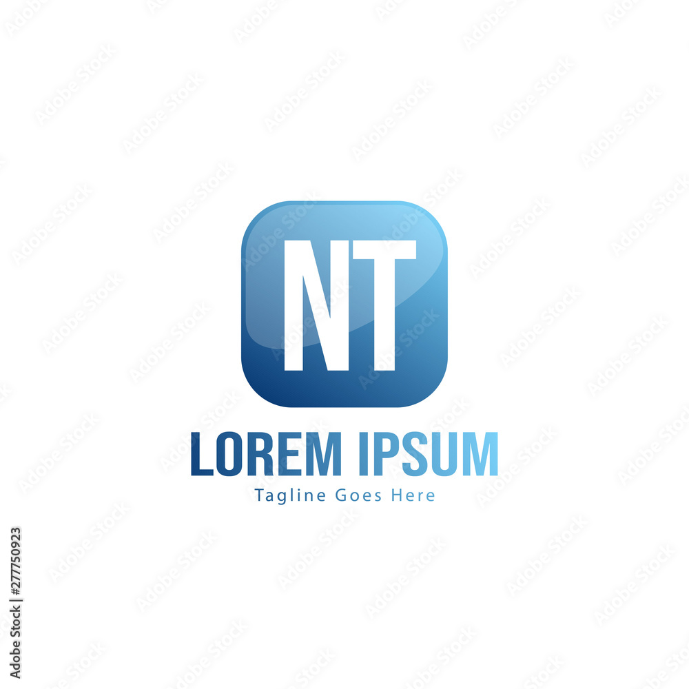 Initial NT logo template with modern frame. Minimalist NT letter logo vector illustration Initial NT logo template with modern frame. Minimalist NT letter logo vector illustration