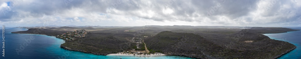 Aerial view over area Cas Abao - Curaçao/Caribbean /Dutch Antilles