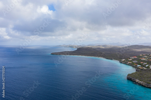 Aerial view over area Cas Abao - Curaçao/Caribbean /Dutch Antilles