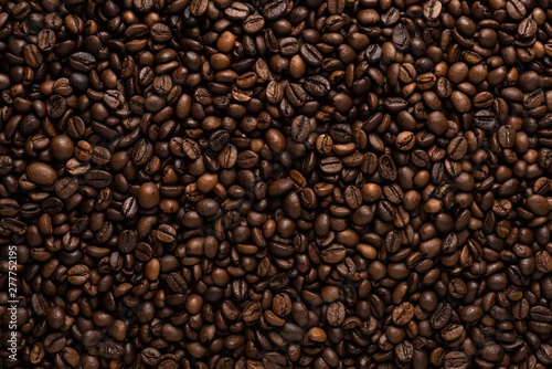 Background from freshly roasted coffee beans.