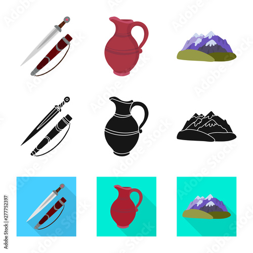 Vector design of culture and sightseeing icon. Collection of culture and originality stock symbol for web.