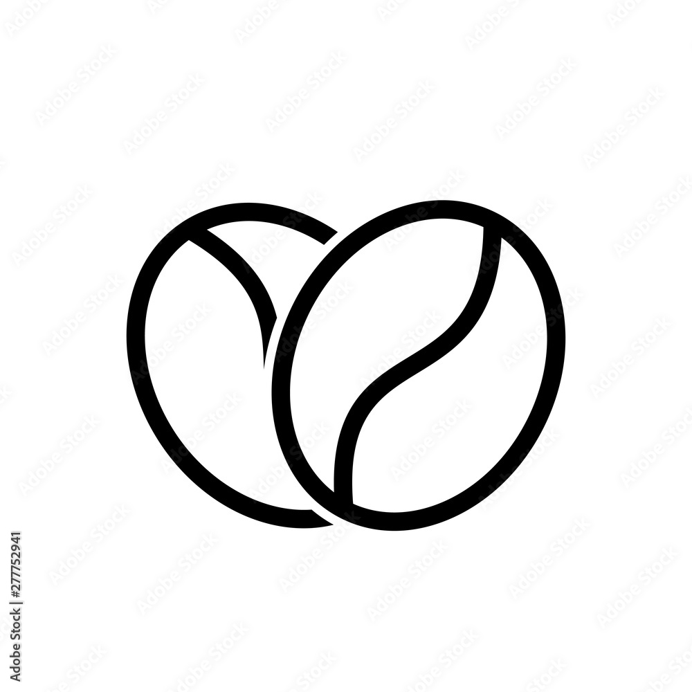 Coffee Bean Icon Logo Vector Illustration - Vector Coffee Bean Icon Logo Vector Illustration - Vector