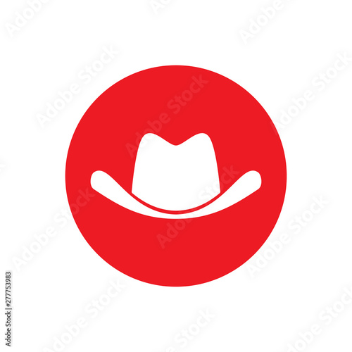 cowboy hat icon illustration, vector cowboy hat silhouette - Vector