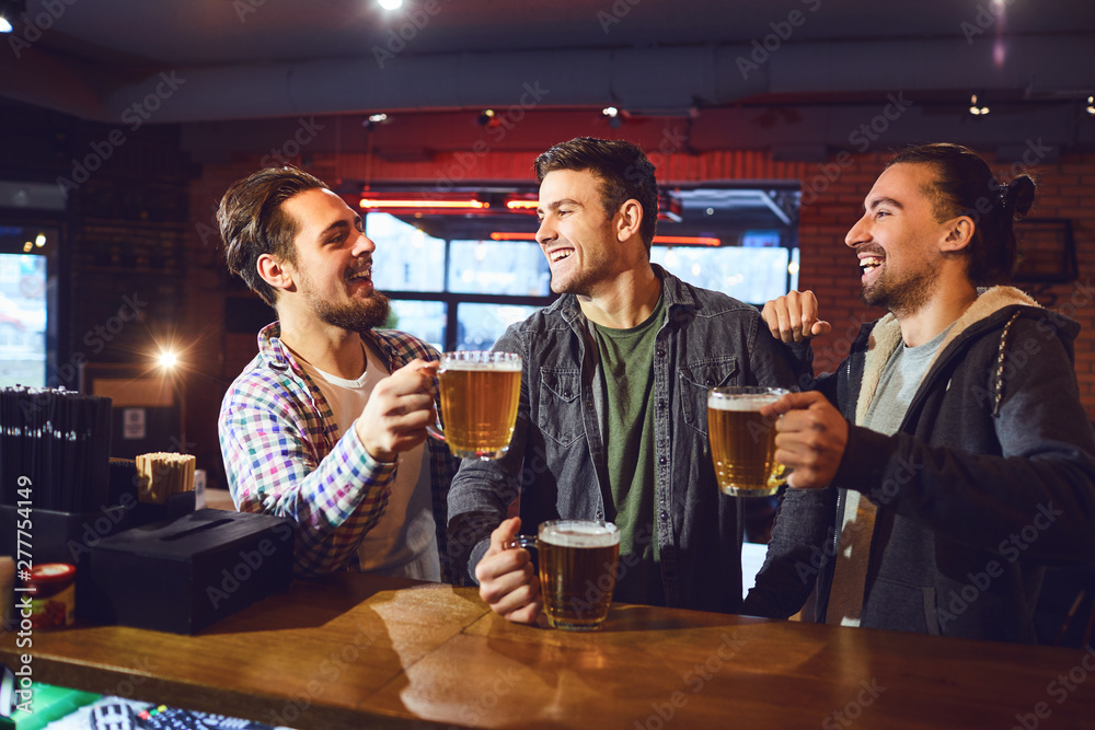 At the bar with friends