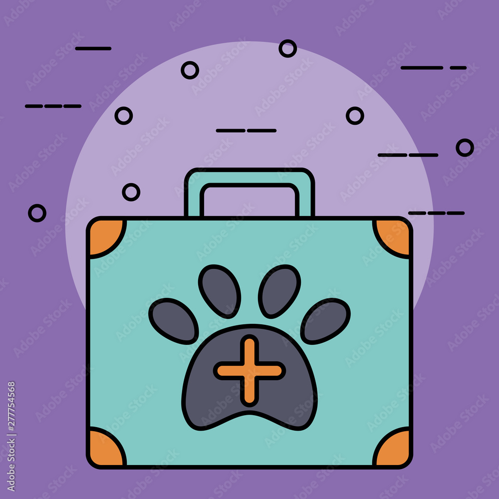 medical kit veterinary with pawprint medical kit veterinary with pawprint