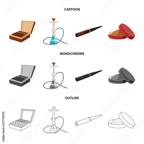 Isolated object of refuse and stop symbol. Set of refuse and habit vector icon for stock.