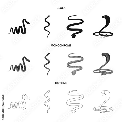 Vector illustration of mammal and danger icon. Collection of mammal and medicine vector icon for stock.