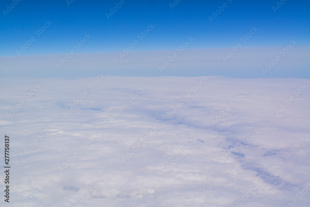 Beautiful white clouds from the sky