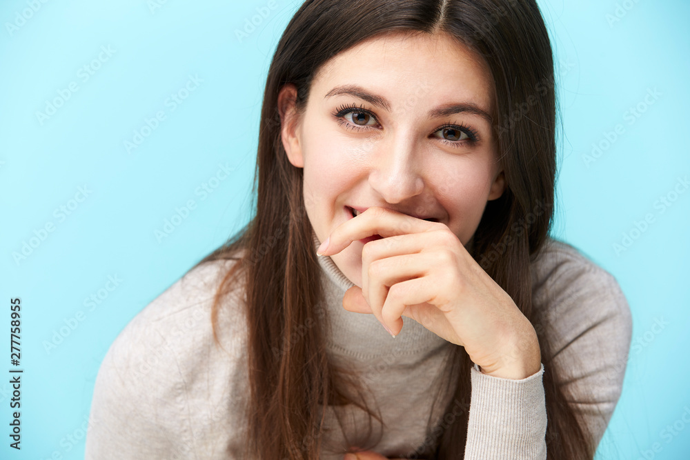 portrait of a young caucasian woman portrait of a young caucasian woman