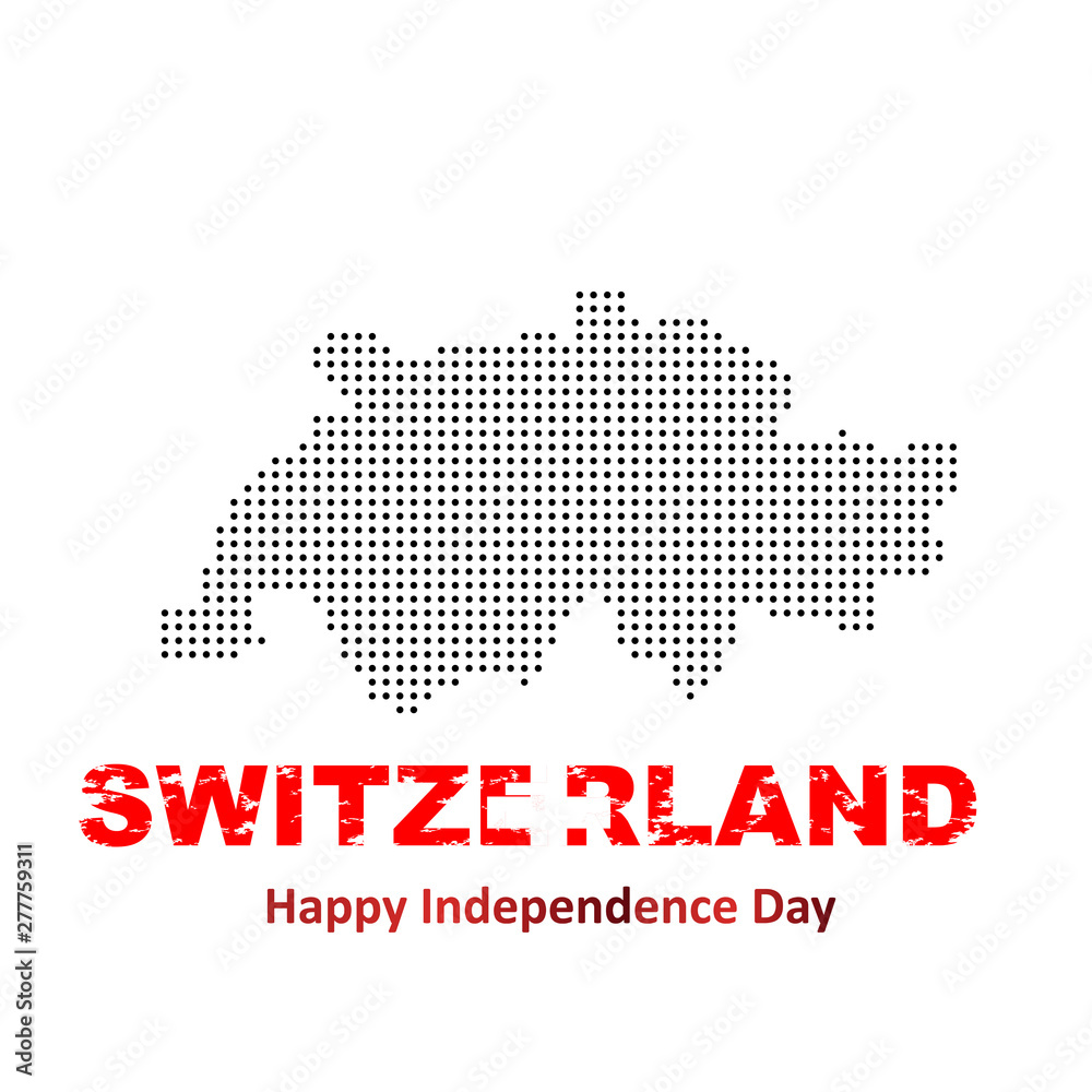 Switzerland Independence Day Celebration, Poster, banner set Design for printing Vector Template Illustration