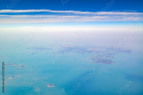 Aerial view of the beautiful Sonjuk-ri island