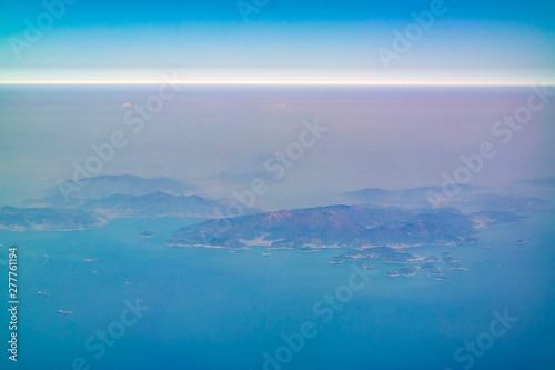 Aerial view of the beautiful Boriam-ro island