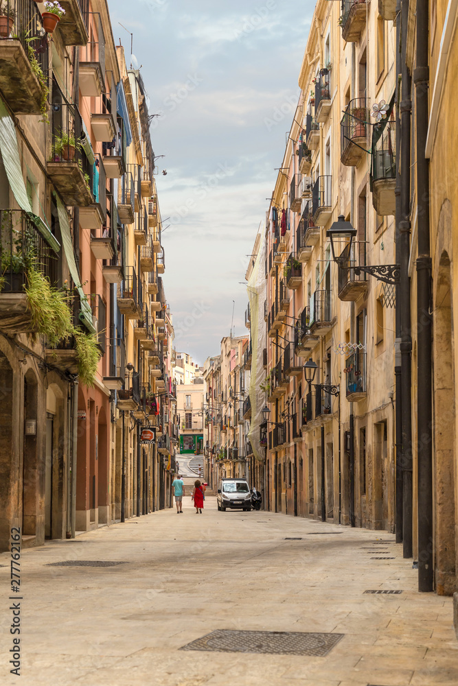 Streets of old Tarragona, Spain. Walk around Tarragona 13.06.2019. Tarragona is a port city located in northeast Spain on the Costa Daurada by the Mediterranean Sea.