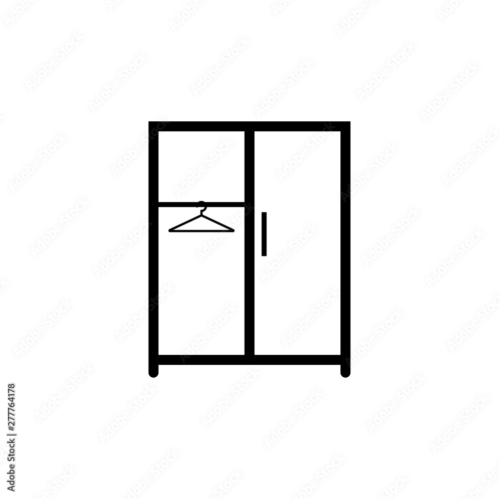 Wardrobe icon or logo in modern style vector