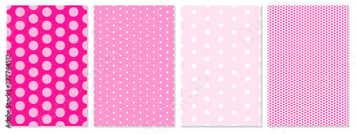 Polka dot pattern vector. Baby background.
