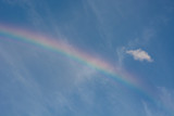 Beautiful Classic Rainbow Across In The Blue Sky After The Rain Rainbow Is A Natural Phenomenon That Occurs After Rain.