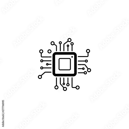cpu processor icon template vector illustration - vector photo