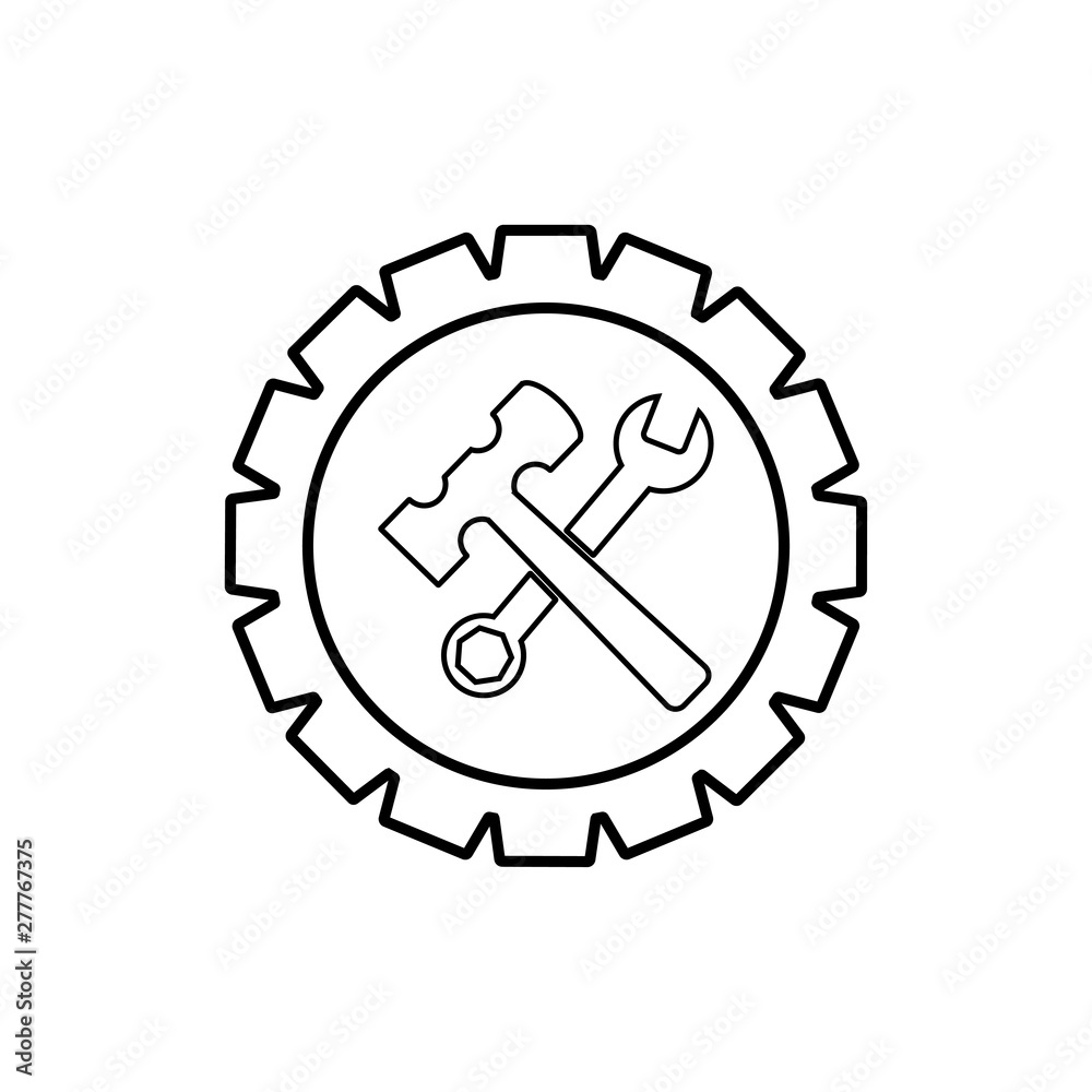tool service icon template vector illustration - vector tool service icon template vector illustration - vector