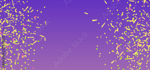 Confetti on dark background. Bright explosion. Festive texture with colorful glitters. Pattern for work. Print for banners, posters and flyers