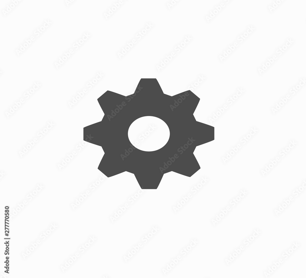 Gray gear vector icon. Settings symbol. Stylish web icon for smartphone or website. Gray gear vector icon. Settings symbol. Stylish web icon for smartphone or website.