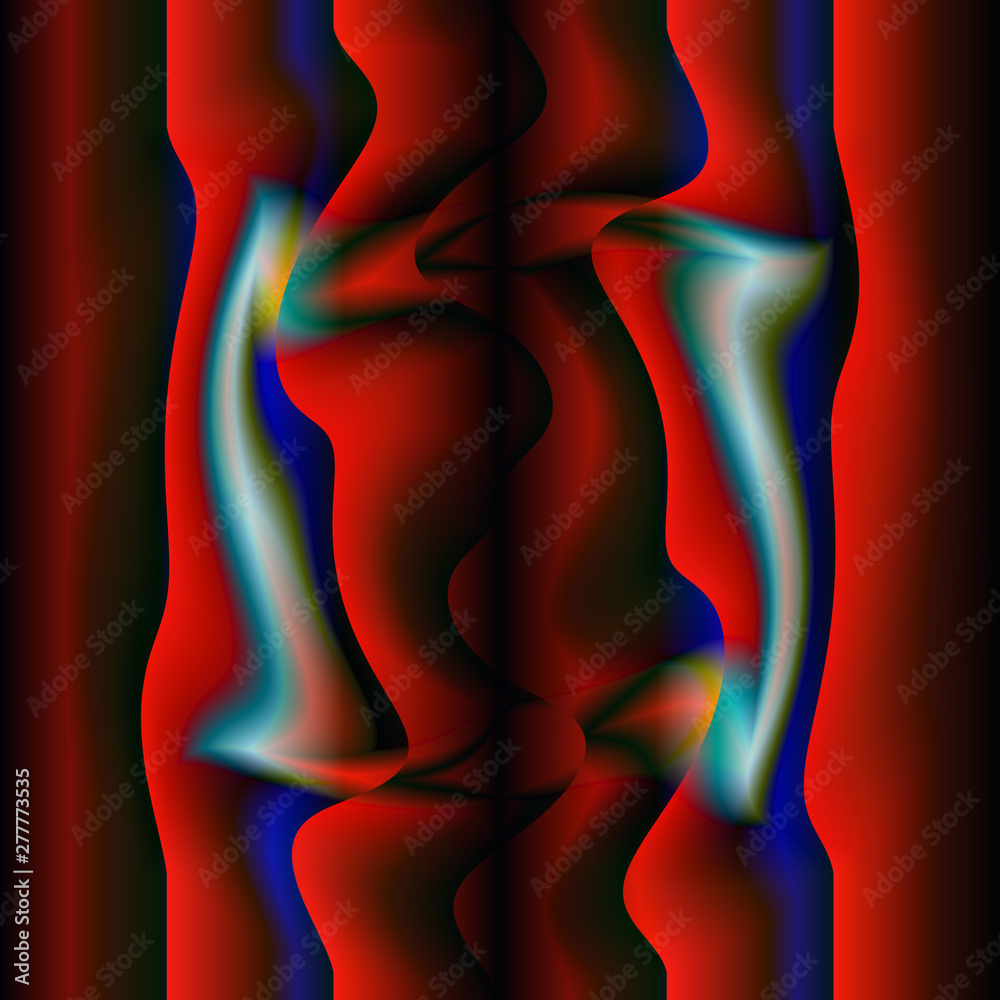 Naklejka premium Digital Art, abstract 3D objects with soft lighting, Germany