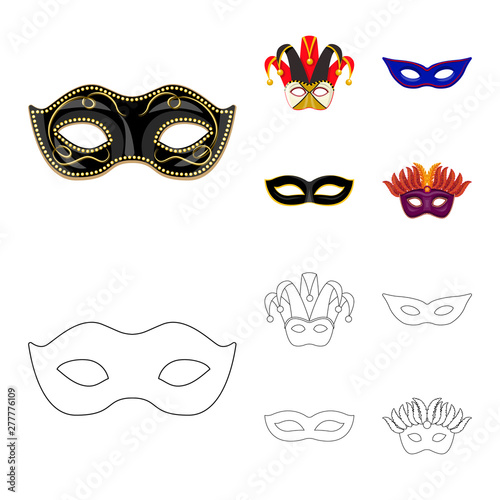 Vector design of luxury and celebration sign. Set of luxury and hide vector icon for stock.
