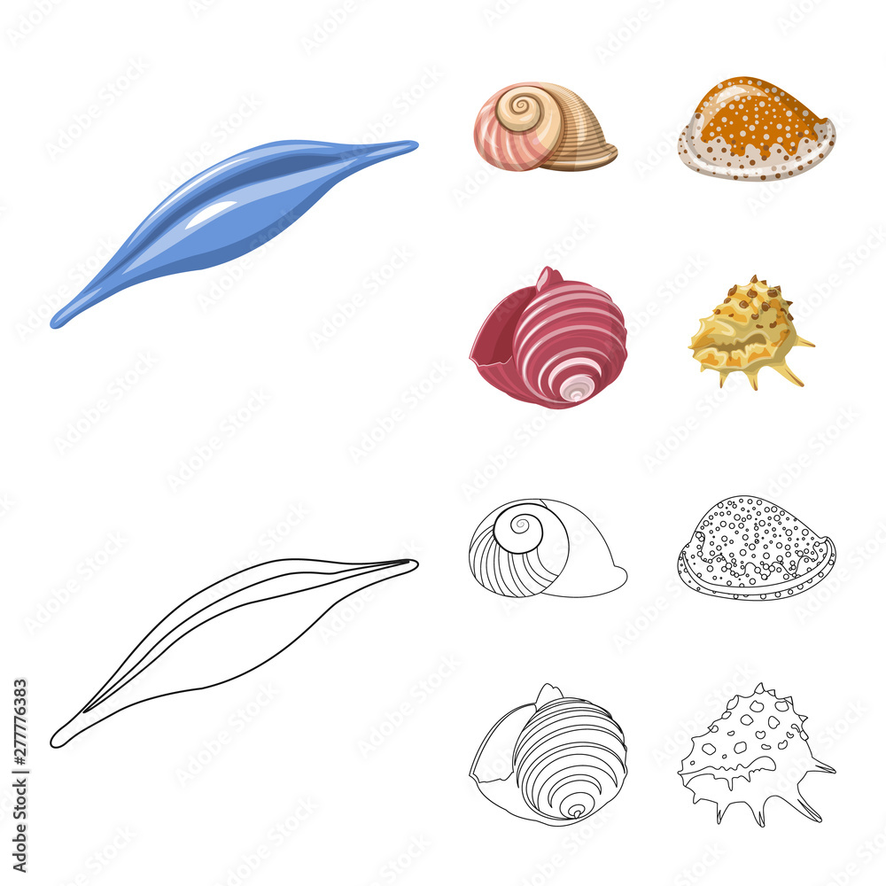 Vector design of animal and decoration sign. Set of animal and ocean vector icon for stock. Vector design of animal and decoration sign. Set of animal and ocean vector icon for stock.