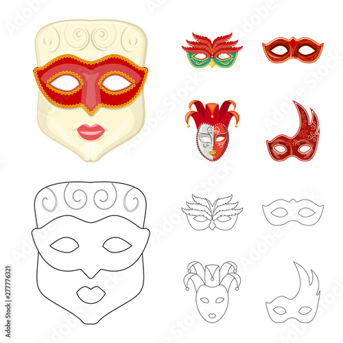 Isolated object of luxury and celebration symbol. Set of luxury and hide vector icon for stock.