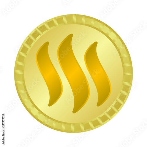 Vector illustration of coin and bit sign. Set of coin and btc vector icon for stock.