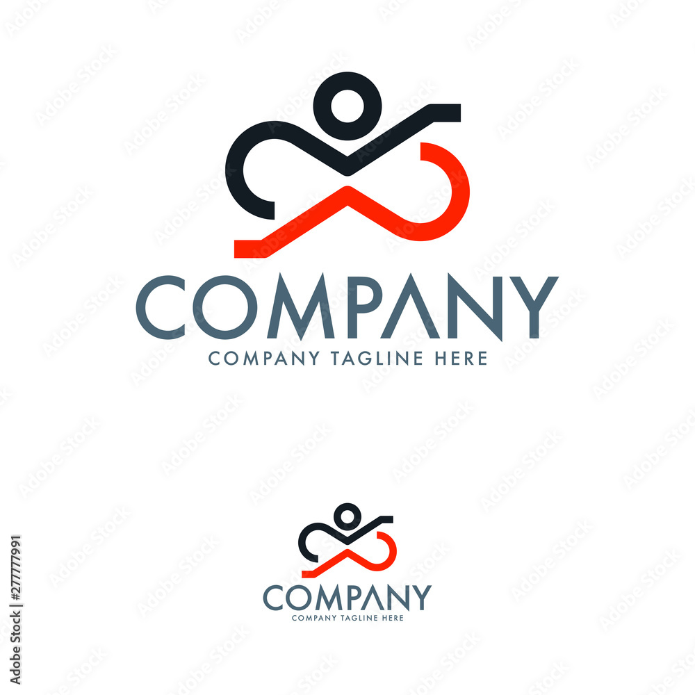Minimal bike, bicycle logo template Minimal bike, bicycle logo template