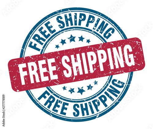 free shipping stamp. free shipping round grunge sign. free shipping