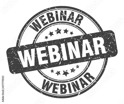 webinar stamp. webinar round grunge sign. webinar