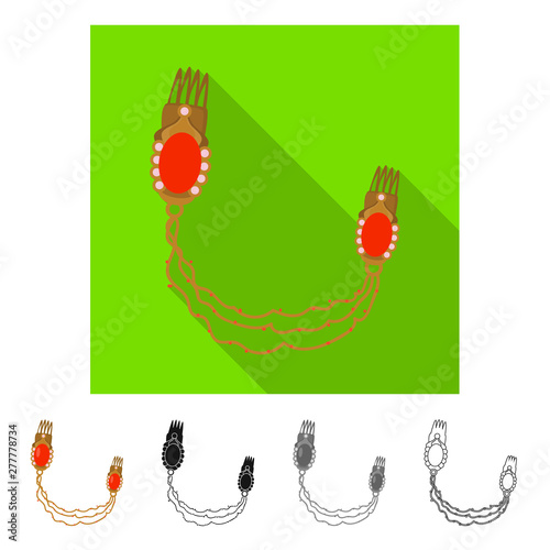 Vector illustration of clips and hairpins icon. Collection of clips and accessory stock vector illustration.