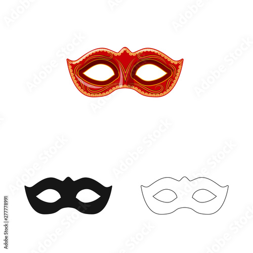 Vector illustration of luxury and celebration symbol. Collection of luxury and hide vector icon for stock.