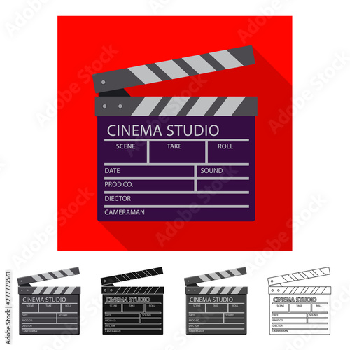 Vector illustration of television and filming sign. Collection of television and viewing stock symbol for web.