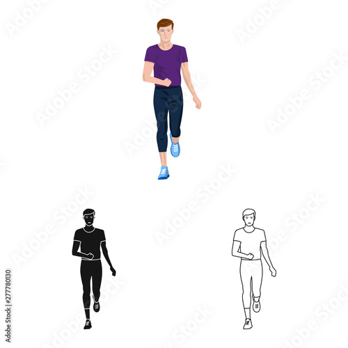 Vector design of sport and winner sign. Set of sport and fitness stock vector illustration.