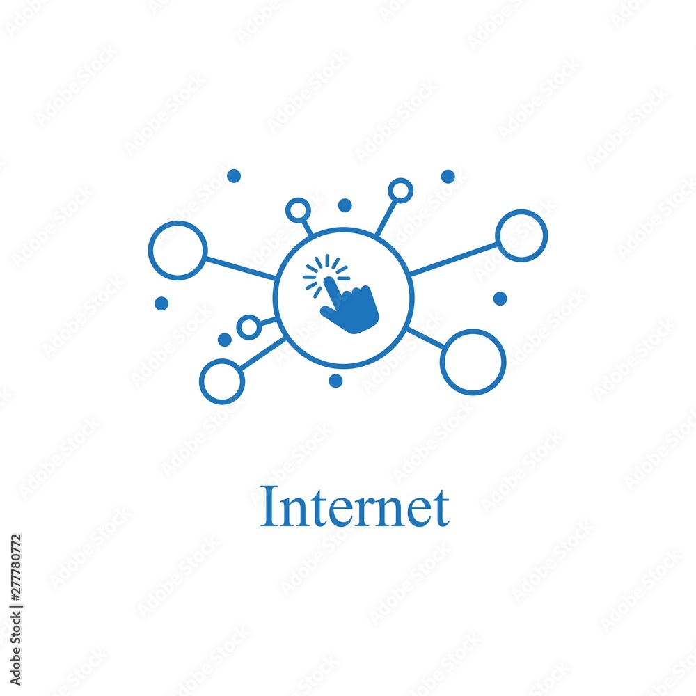 Fototapeta premium Internet concept. Social network communication in the global computer networks.