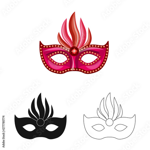 Isolated object of luxury and celebration symbol. Collection of luxury and hide stock vector illustration.