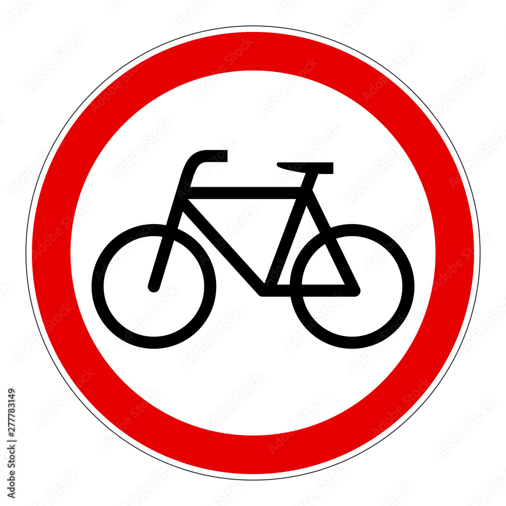 No bicycles bikes forbidden vector sign No bicycles bikes forbidden vector sign