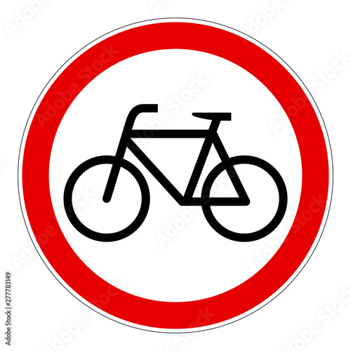 No bicycles bikes forbidden vector sign