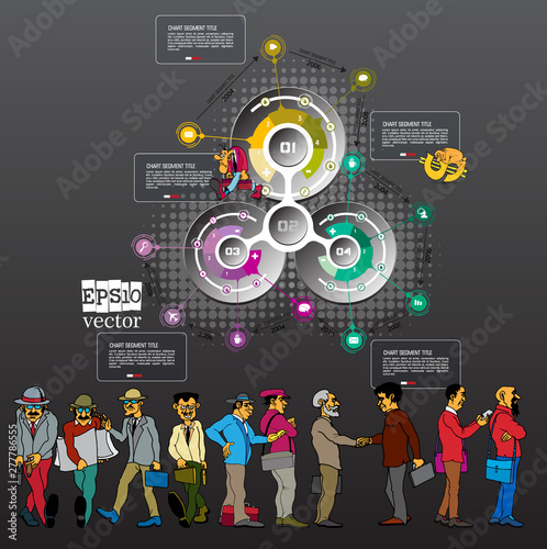 Business infographic layout. Design colorful presentation templates.