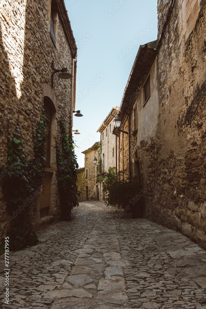 Photograph of a medieval village located in Spain, Europe Photograph of a medieval village located in Spain, Europe