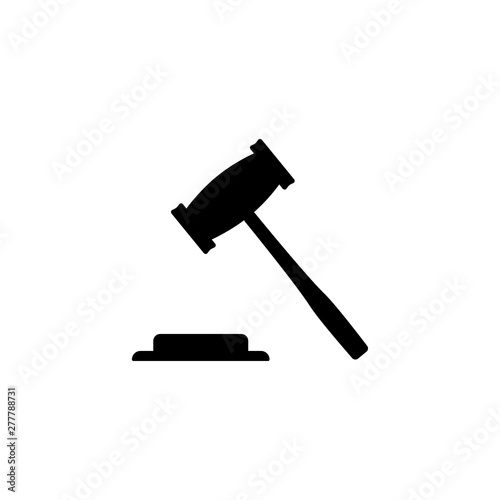 Slika na platnu gavel judge symbol icon template illustration vector